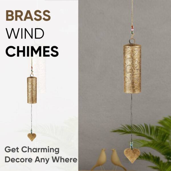 Long Metal Wind Chimes Brass Bells for Home Garden