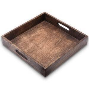 Square Serving Tray Handicraft Mango Wooden Serving Tray