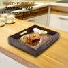 Square Serving Tray Handicraft Mango Wooden Serving Tray