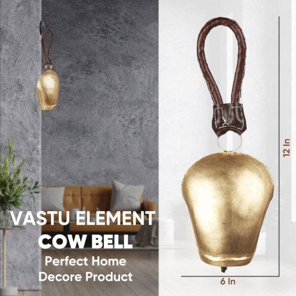 Karigar Creations Cow Bell for Door Hanging Decorative Bell Garden Decorative Wall Hanging Indoor & Outdoor Decor