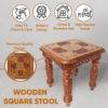 Handicrafted Multipurpose Wooden Chowki Stool for Pooja