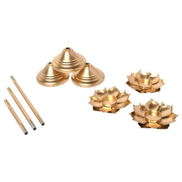 Candle Holder Decorative Candle Stand for Home Décor Wedding & Events Rustic and Elegant Design Ideal for Christmas and Diwali Décor Metal Lotus Candle