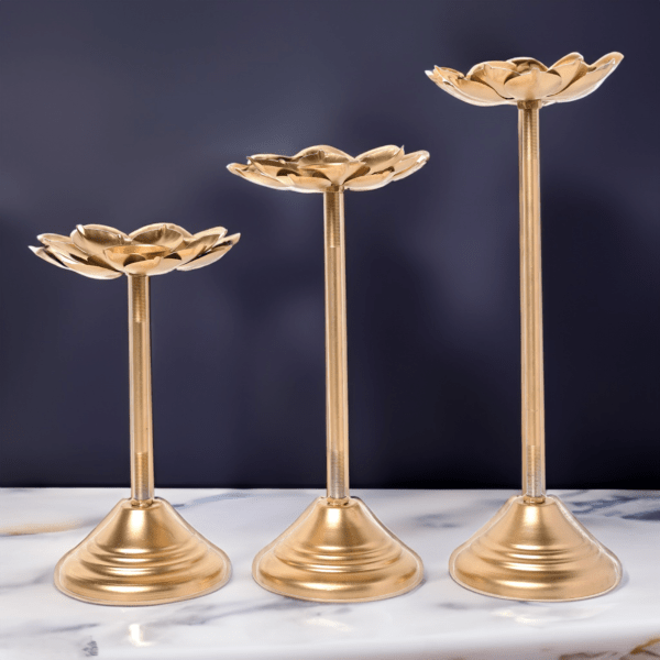 Lotus Metal Candle Holder Decorative Stand for Home Decor