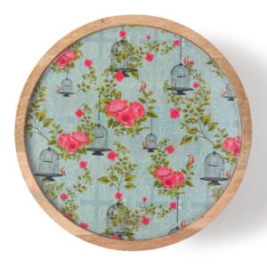 Rustic Charm Wooden Cake Stand & Pizza Platter - Premium wooden serveware with a multicolor finish, perfect for weddings, parties, and gatherings.